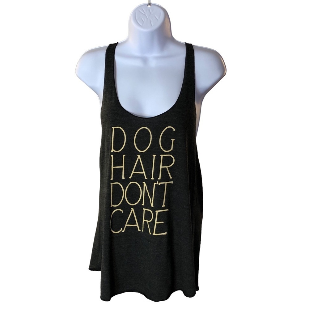 DOG HAIR DON’T CARE Flowy Swing Racer Back Scoop Neck Tank Top Pet Anima…